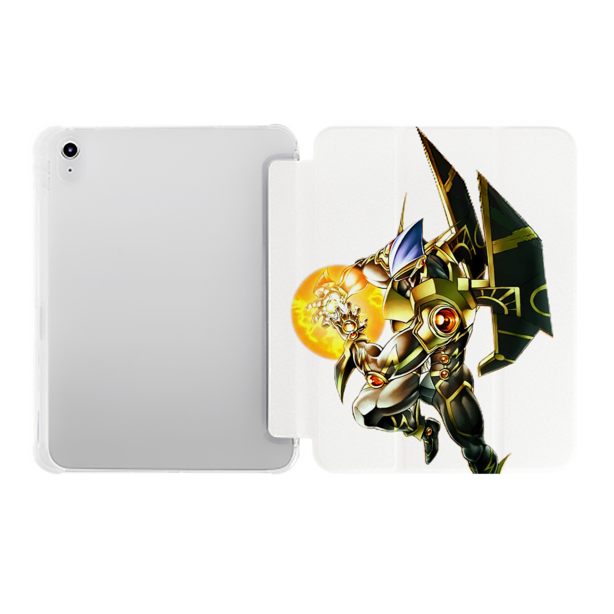 （画像用） 遊☆戯☆王 Yu-Gi-Oh! IPad ケース ペン収納付き 三つ折りスタンド PUレザー×シリコン 対応機種9.5/10.5/10.9インチ